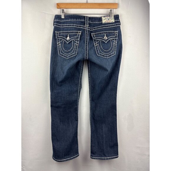 True Religion Womens Size 28 Distressed Blue Denim Jeans - Picture 5 of 7